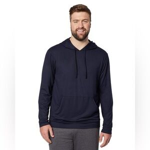 32 Degrees COOL Men’s Lightweight Performance Hoodie XL Navy Moisture Wicking